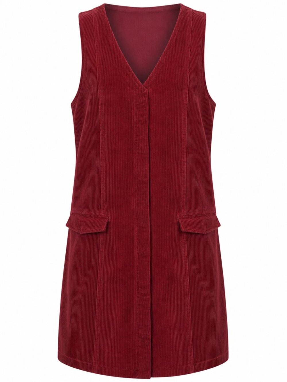 Sadie & Sage Red Corduroy Jumper Dress | Fall Layering | Size Small